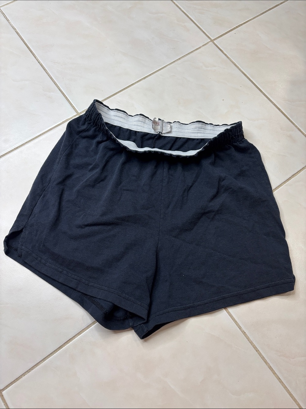 Soffe Black Cotton Lounge Shorts